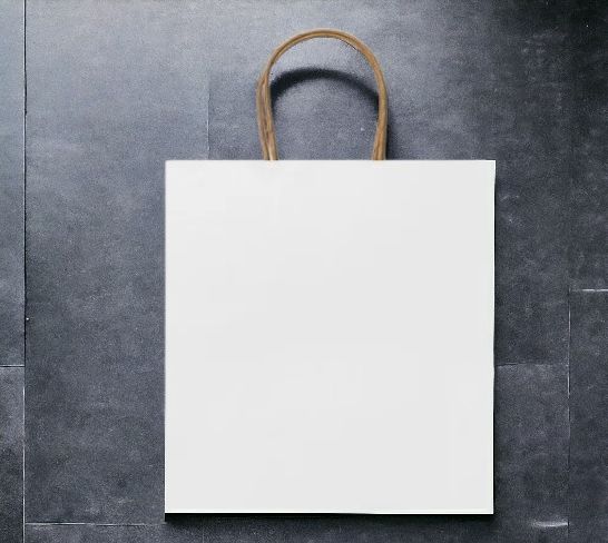 Пакет бумажный HAYA / Крафтовый пакет 22х23х9 см, с короткими усиленными ручками витой формы